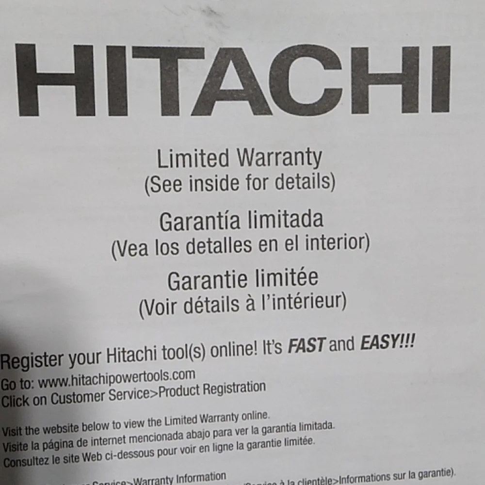 Hitachi Electric 3/8" Chuckless D 10VH Drill W/Side Handle & Crush Proof Case - Picture 5 of 7